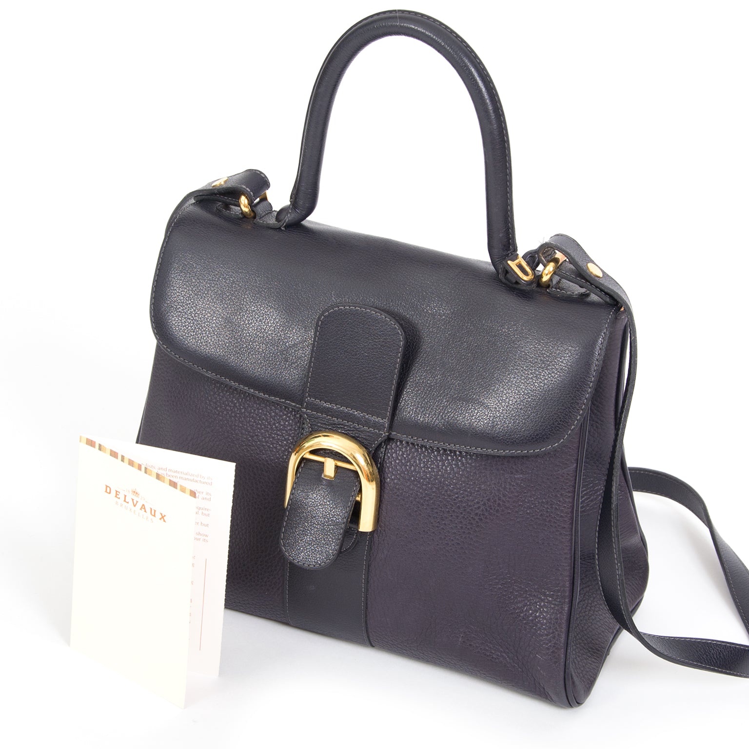 acheter en linge seconde main Delvaux Brillant MM Bicolor + Strap pour le meilleur prix