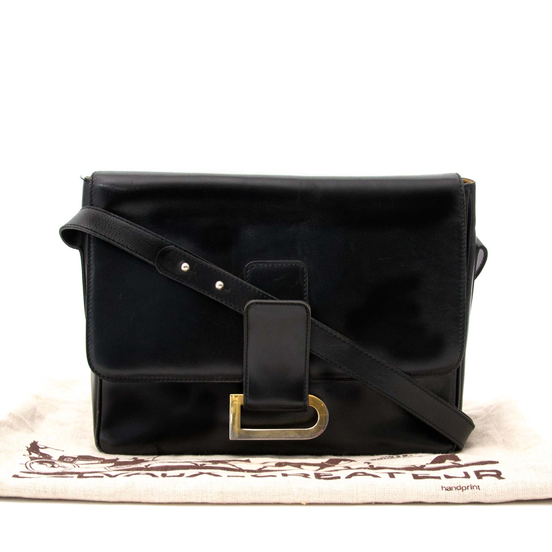 Authentic secondhand black Delvaux Poirier Labellov