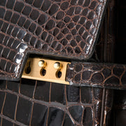 Delvaux Dark Brown Crocodile Tempête acheter en ligne seconde main delvaux tempête croco pour le meilleur prix site enligne labellov