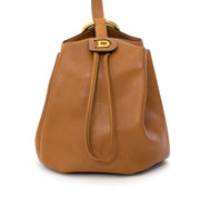 Delvaux Vent des Roses Cognac Bucket Bag Safe and secure online shopping.