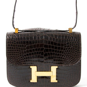 buy safe online secondhand designer vintage hermes constance croco marron pour le meilleur prix