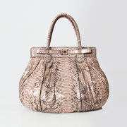 second hand pre-owned authentic Zagliani Large Puffy Python Bag for sale at the right price