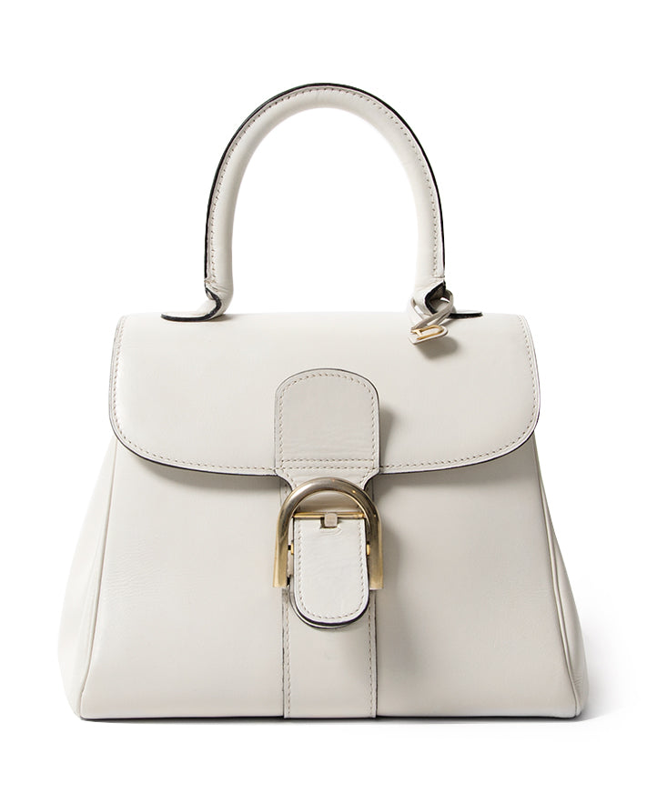 Delvaux Brillant White PM secondhand authentic online safe shopping designer brands high end fashion labels it bags webshop Antwerp Belgium LabelLOV