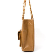 Authentic Chanel chain cognac handbag secondhand Labellov online authentieke tweedehands handtassen