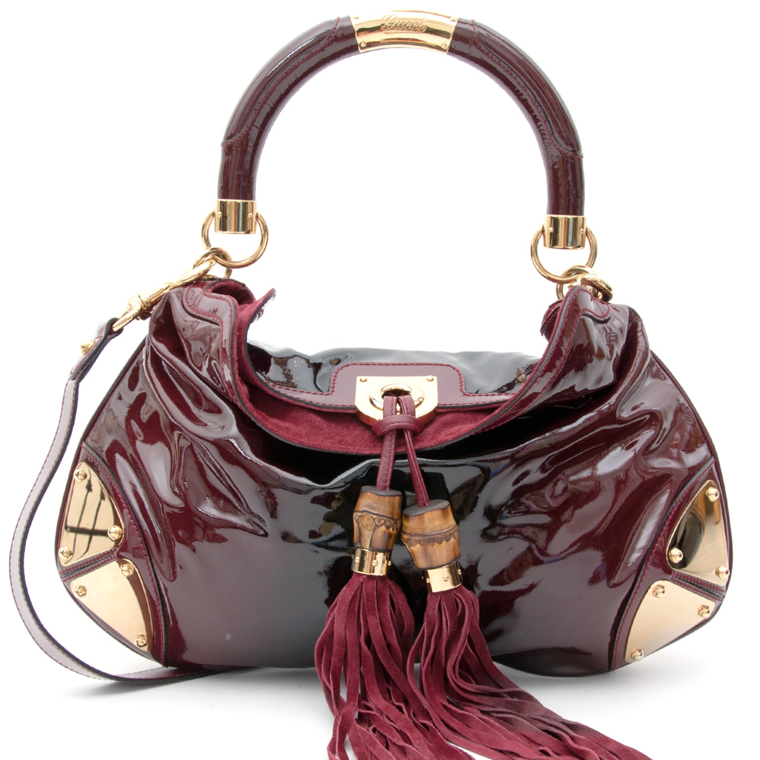 Koop veilig online tweedehands Gucci Babouska Ombre Leather Babouska Indy Top Handle Bag