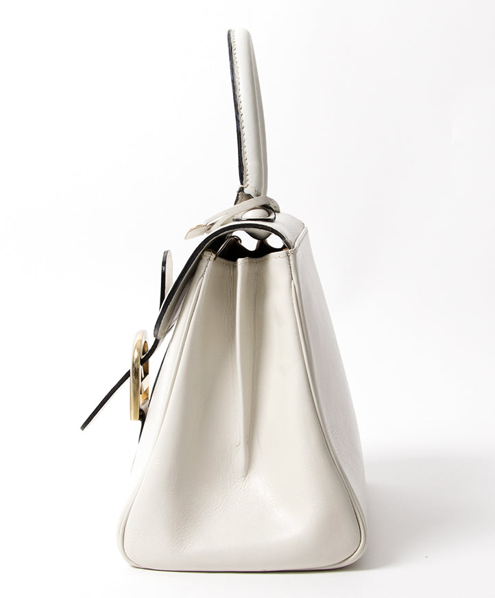 Delvaux Brillant White PM seconde main authentique en ligne shopping webshop Anvers Belgique LabelLOV en vogue mode marques luxe designer