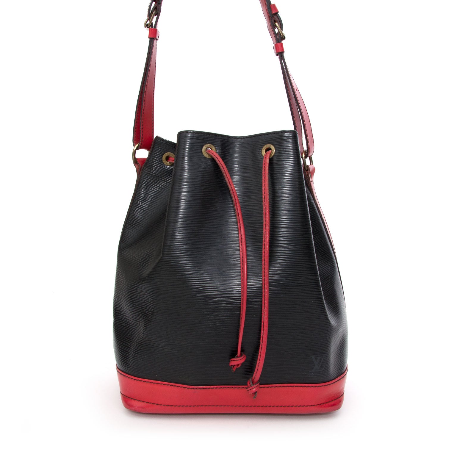 Louis vuitton bicolor noe best price secondhand luxury bucket bag
