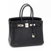 BRAND NEW Hermès Birkin 30 Black Togo PHW vintage webshop safe secure original designer luxury brands Antwerp fashion shopping BelgiumHermès Birkin