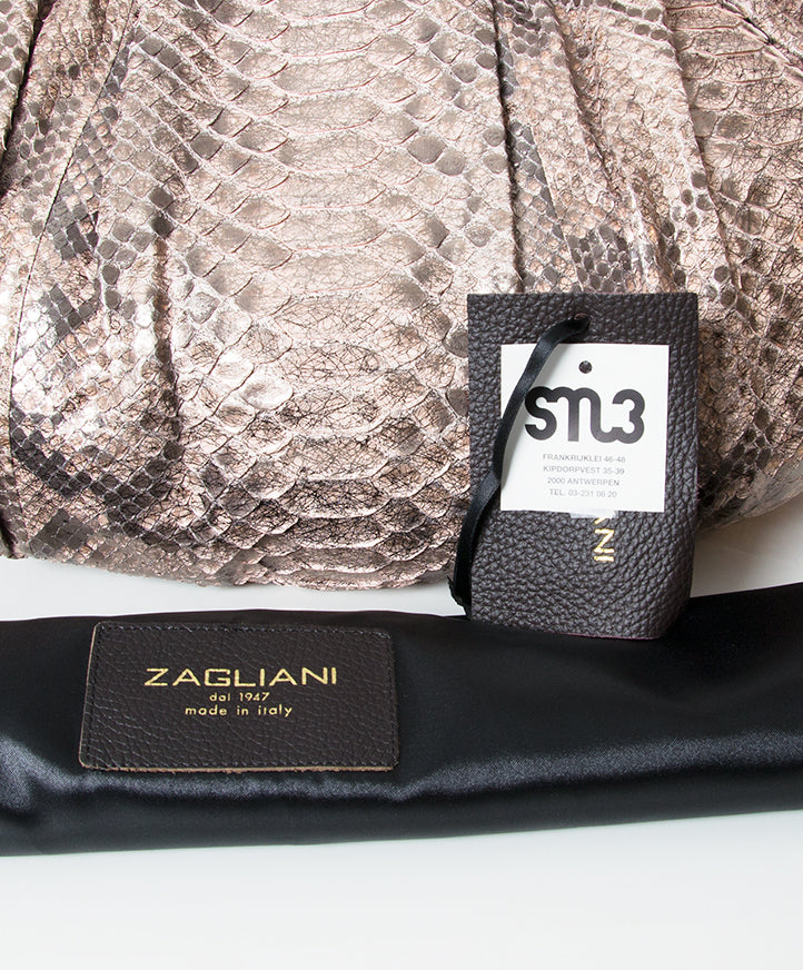 Sac épaule zagliani puffy seconde main occasion authentique prix correct en ligne webshop designer vintage labellov online shopping mode Anvers Belgique