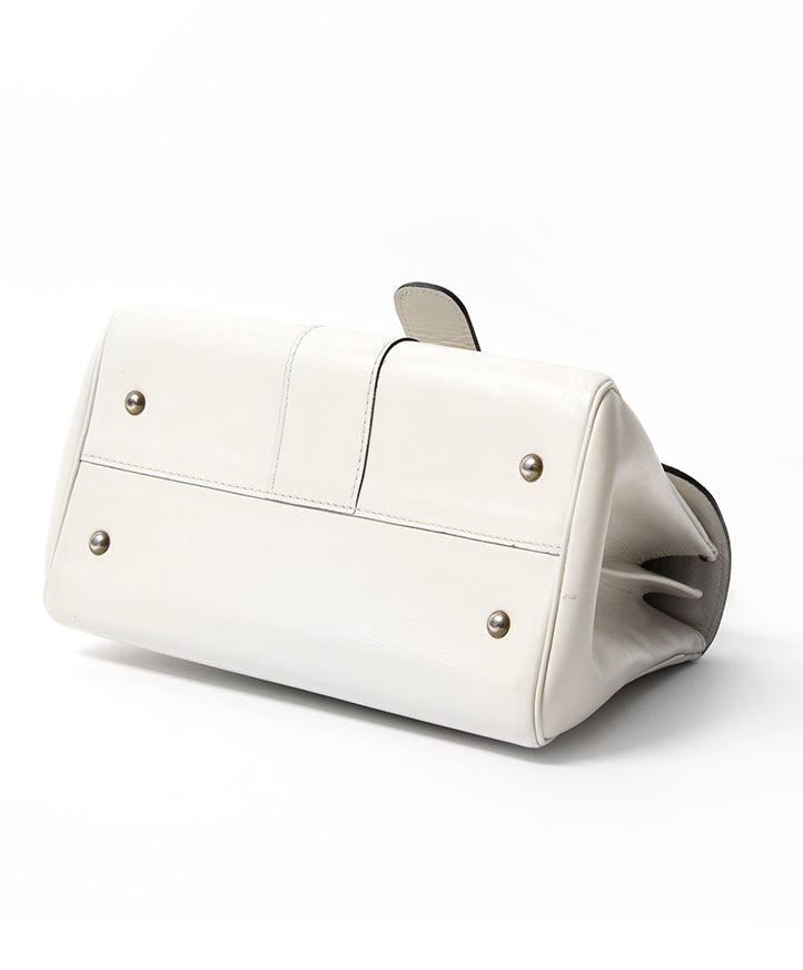 Delvaux Brillant White PM secondhand authentic online safe shopping designer brands high end fashion labels it bags webshop Antwerp Belgium LabelLOV