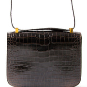 buy safe online secondhand designer vintage hermes constance croco marron pour le meilleur prix