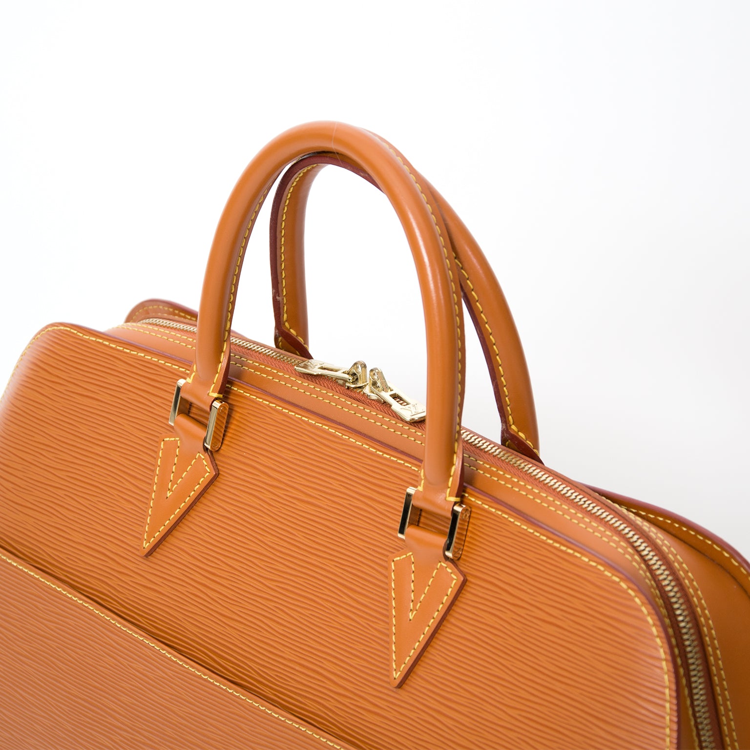 Louis vuitton epi cognac sorbonne tote secondhand safe and secure online vintage shopping Labellov veilig tweedehands handtassen LV