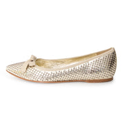Miu Miu platinum studded ballet flats best price like new webshop labellov.com