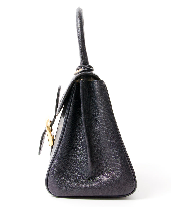Delvaux Brillant Navy PM authentic secondhand bags fashion online shopping safe secure webshop Antwerp Belgium LabelLOV labels designers high end luxury