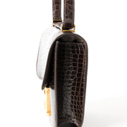 buy safe online secondhand designer vintage hermes constance croco marron pour le meilleur prix