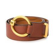 acheter comme neuf Delvaux Cognac Circle Belt best price wordwide shipping