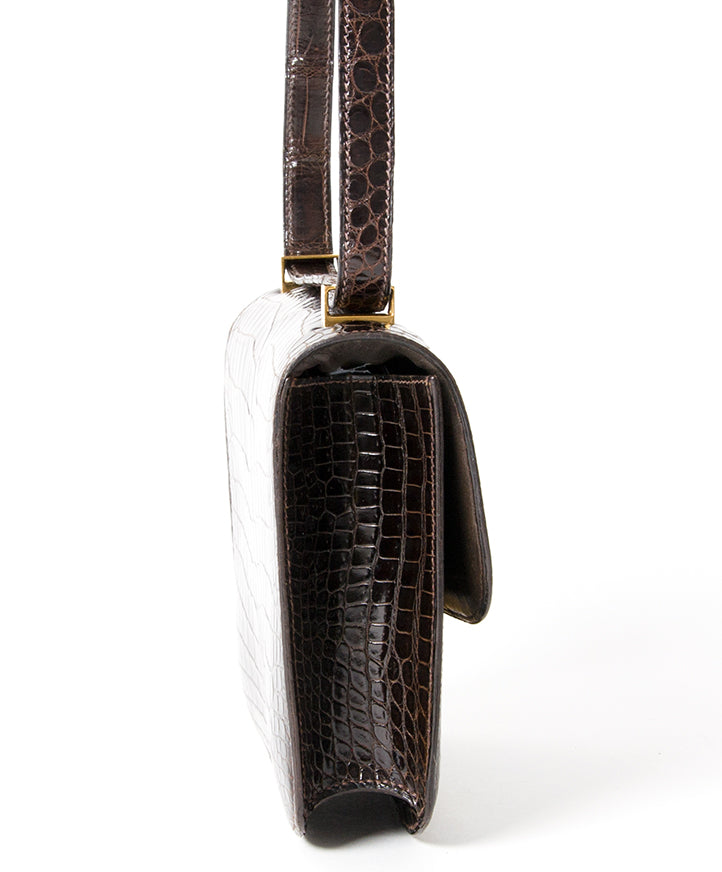 2de hands Hermes constance croco leer schoudertas aan de beste prijs online webshop labellov