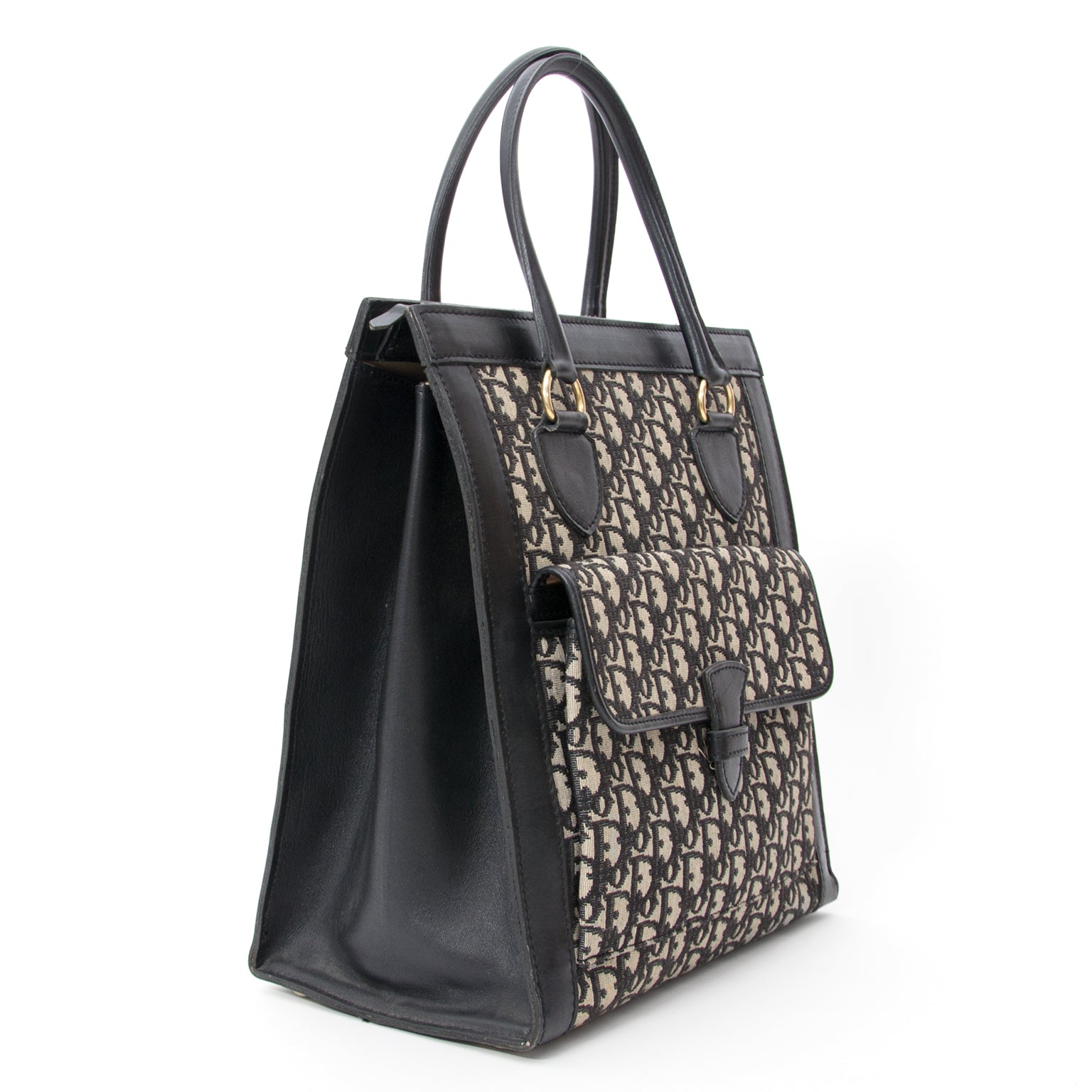 Authentic vintage black tote safe and secure online shoppen LabelLov veilig vintage merken