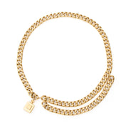 Secondhand chanel gold-tone chain belt large perfume bottle pendant buy safe online at european luxury webshop Labellov international