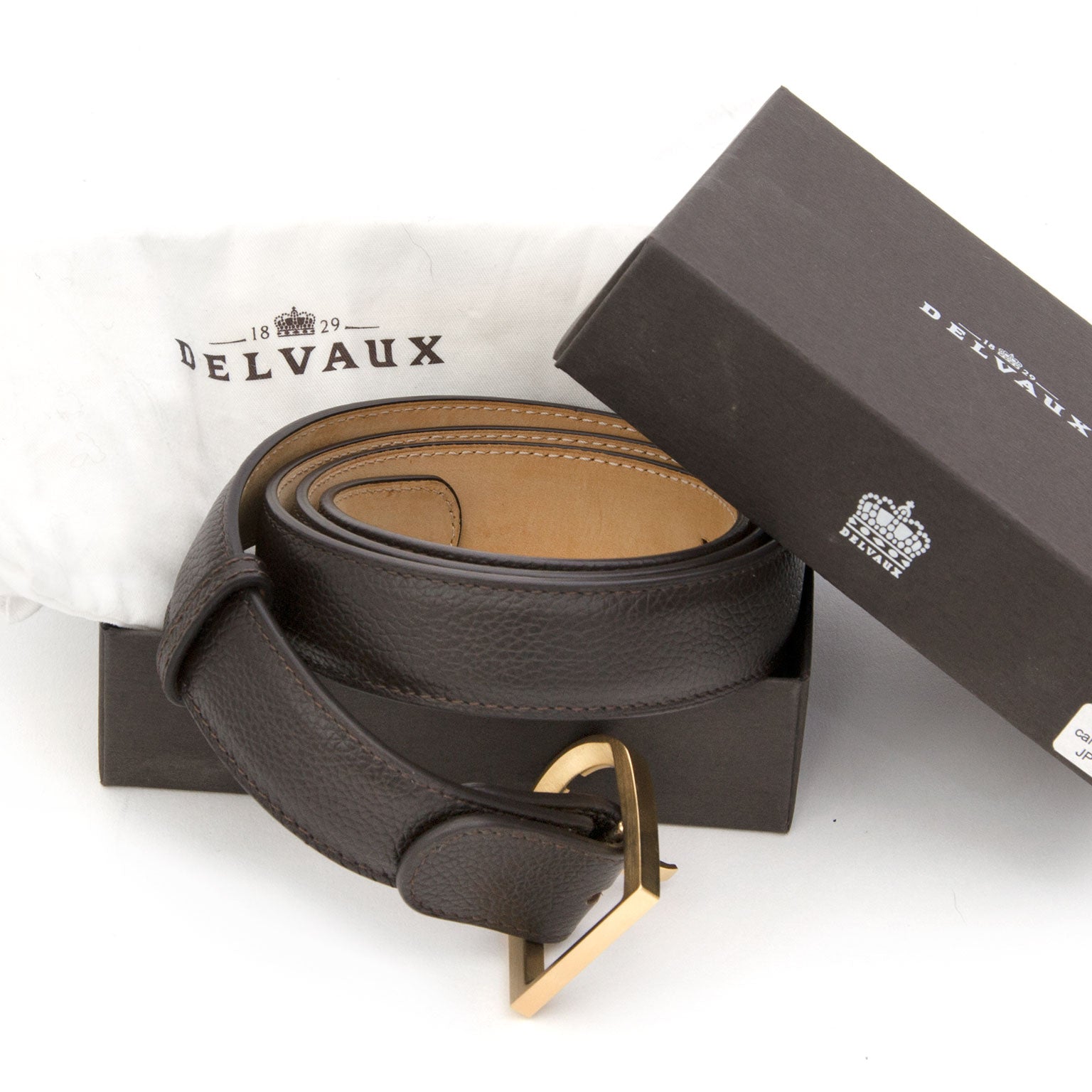 Delvaux Brown Classic Belt