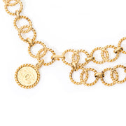 Chanel Gold Toned Chain Belt With CC Charm achete en ligne accessoire authentiques chanel ceinture en or