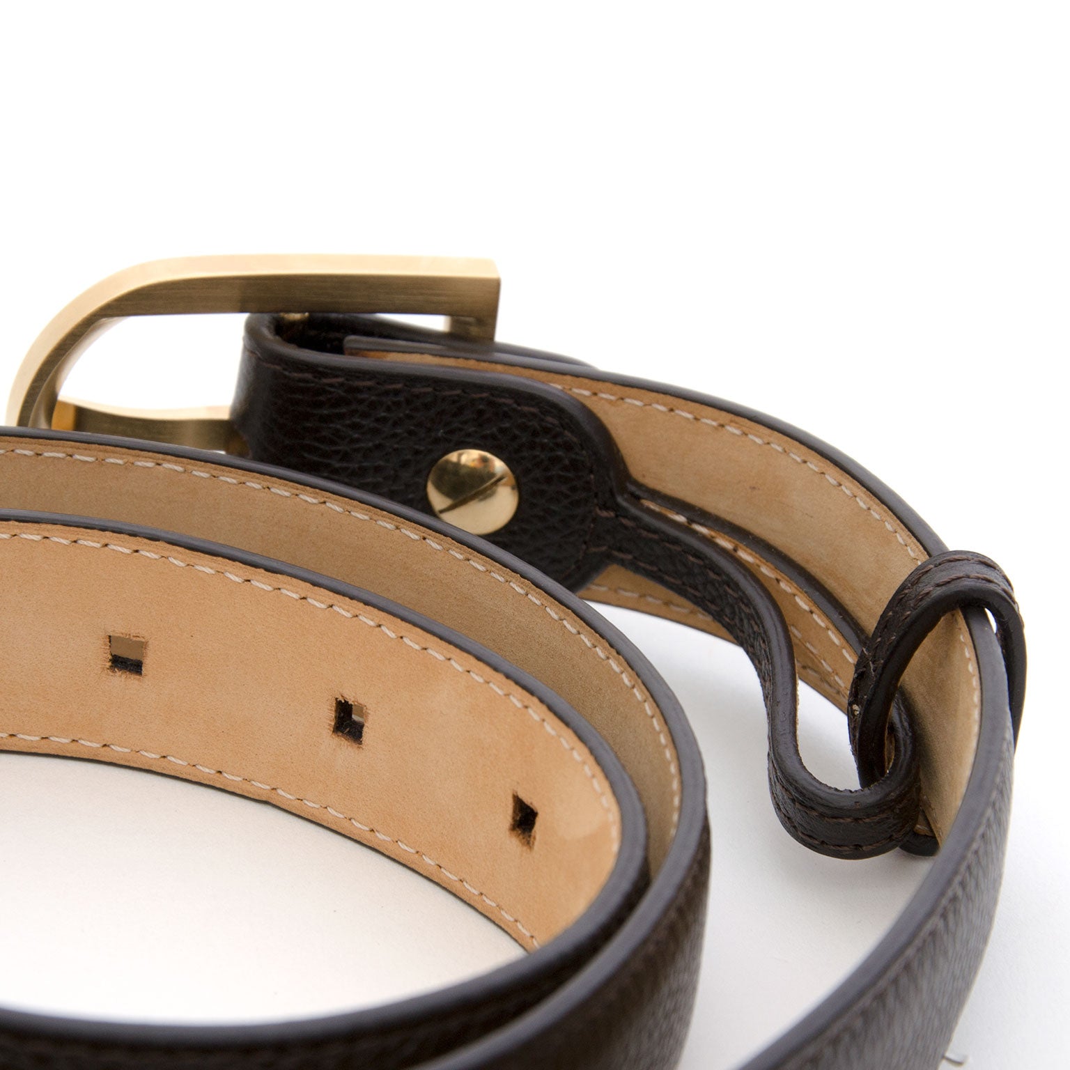 Delvaux Brown Classic Belt