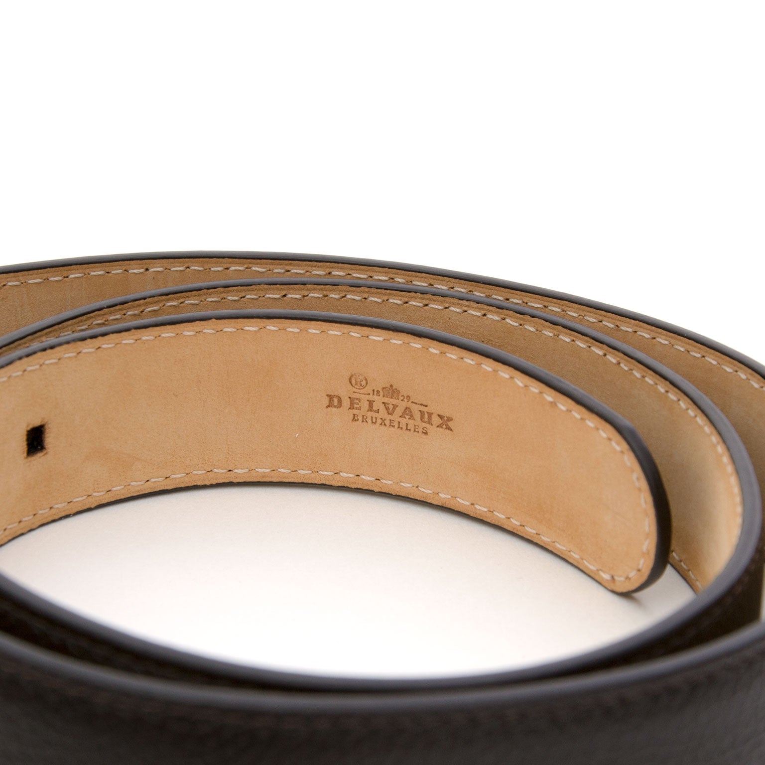 Delvaux Brown Classic Belt
