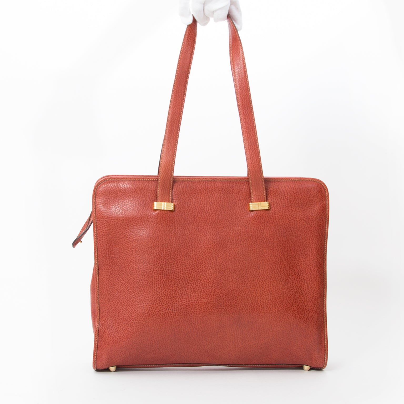 Vintage Emanuel Ungaro Clay Rosso Tote Porte Documents Laptop Bag