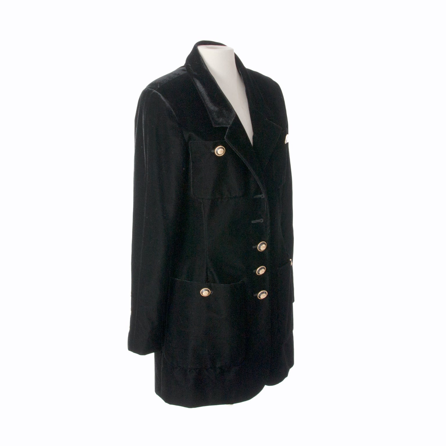koop veilig online tweedehands designer vintage chanel veloure vest zwart aan de beste prijs webshop labellov , België