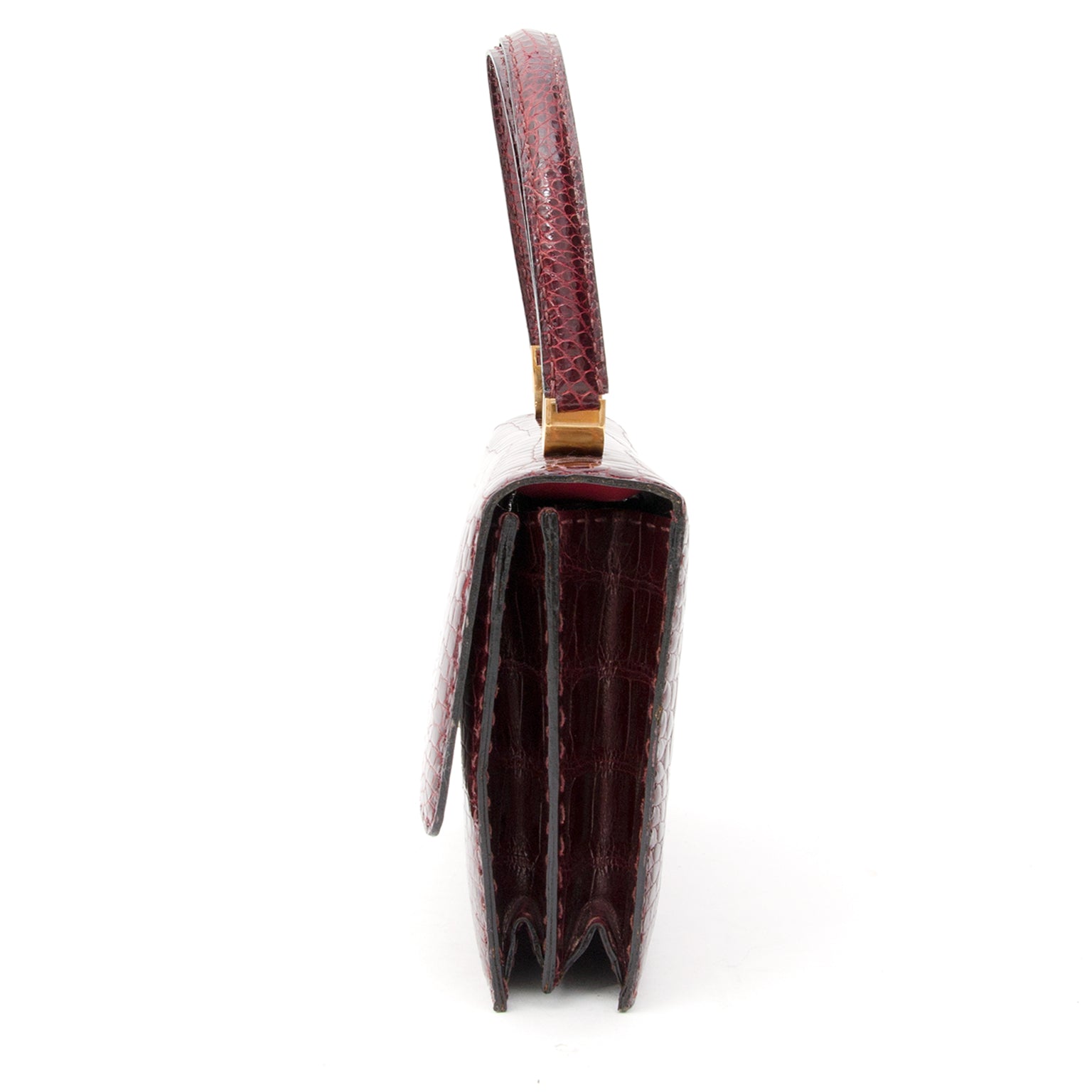 Delvaux Burgundy Croco Shoulder Bag For designer brands such as Louis Vuitton, Hermes, Chanel, Delvaux and many more, visit the online platform Labellov. The website offers a safe and secure platform to sell and buy new or preloved luxurious bags.
