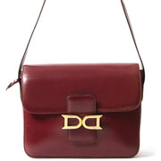 Delvaux Burgundy Shoulder Bag authentic secondhand bags safe online shopping webshop Belgium Antwerp LabelLOV fashion style bags high end labels luxury brands