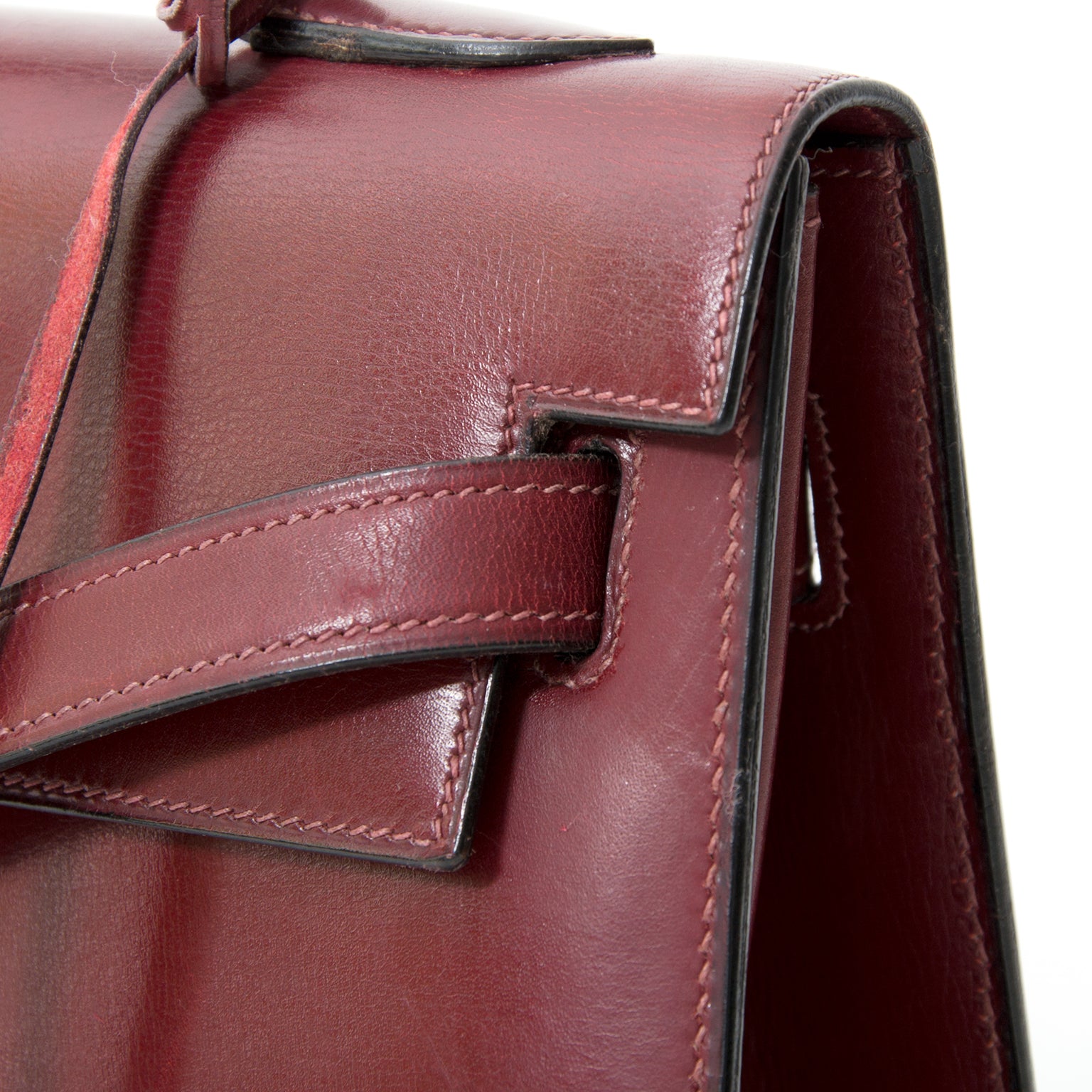 Hermès Kelly 32 Box Calf Rouge Hermès GHW