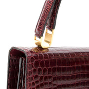 Delvaux Burgundy Croco Shoulder Bag For more vintage preloved or new luxury handbags, visit Labellov. The online platform offers a wide selection of authentic designer brands for the right price.