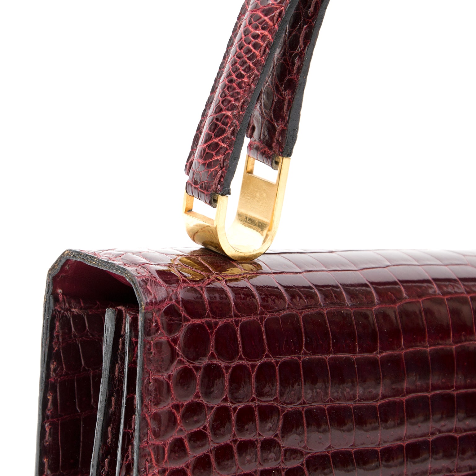 Delvaux Burgundy Croco Shoulder Bag For more vintage preloved or new luxury handbags, visit Labellov. The online platform offers a wide selection of authentic designer brands for the right price.