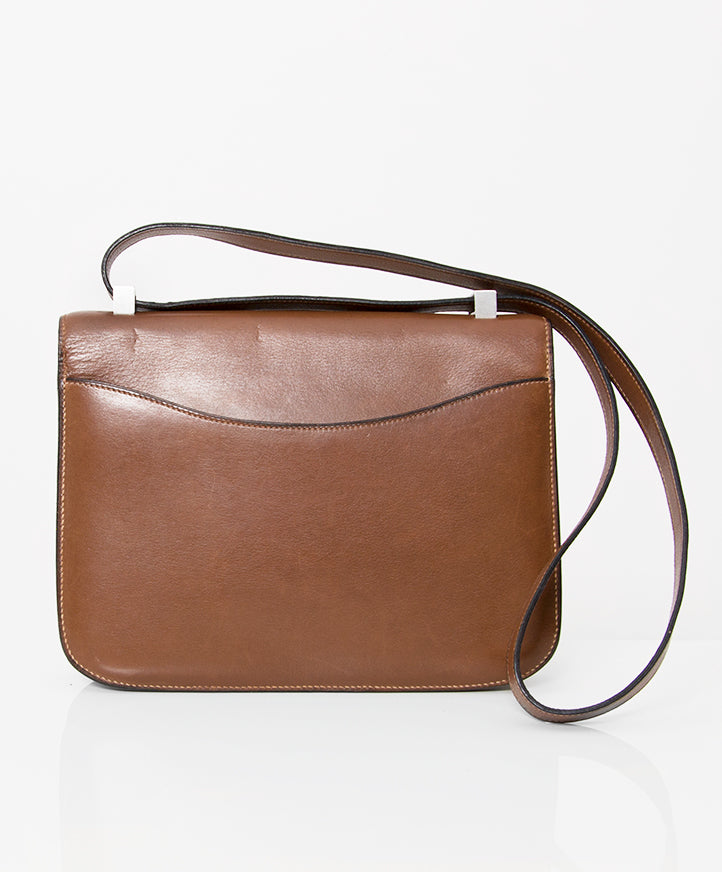 Sac épaule Hermès Constance brun PHW seconde main occasion authentique labellov online webshop en ligne designer vintage mode Anvers Belgique shopping