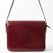 Delvaux Burgundy Shoulder Bag authentic secondhand bags safe online shopping webshop Belgium Antwerp LabelLOV fashion style bags high end labels luxury brands