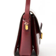Delvaux Burgundy Shoulder Bag tweedehands authentiek veilig online shoppen webshop Antwerpen België LabelLOV mode stijl tas luxetas luxe merken designer ontwerper