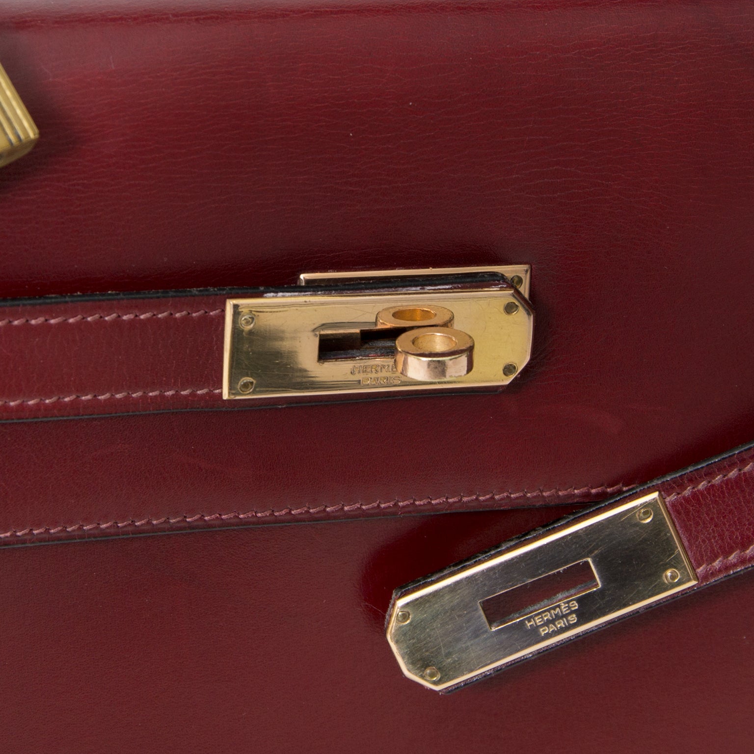 Hermès Kelly 32 Box Calf Rouge Hermès GHW