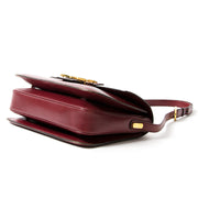 Delvaux Burgundy Shoulder Bag seconde main authentique en ligne shopping LabelLOV Anvers Belgique en vogue mode sacs luxe marques