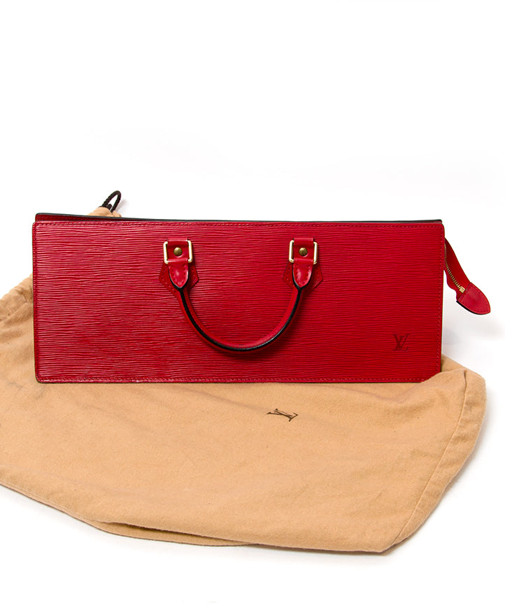 buy safe online designer vintage louis vuitton Sac Triangle Red Epi best price online