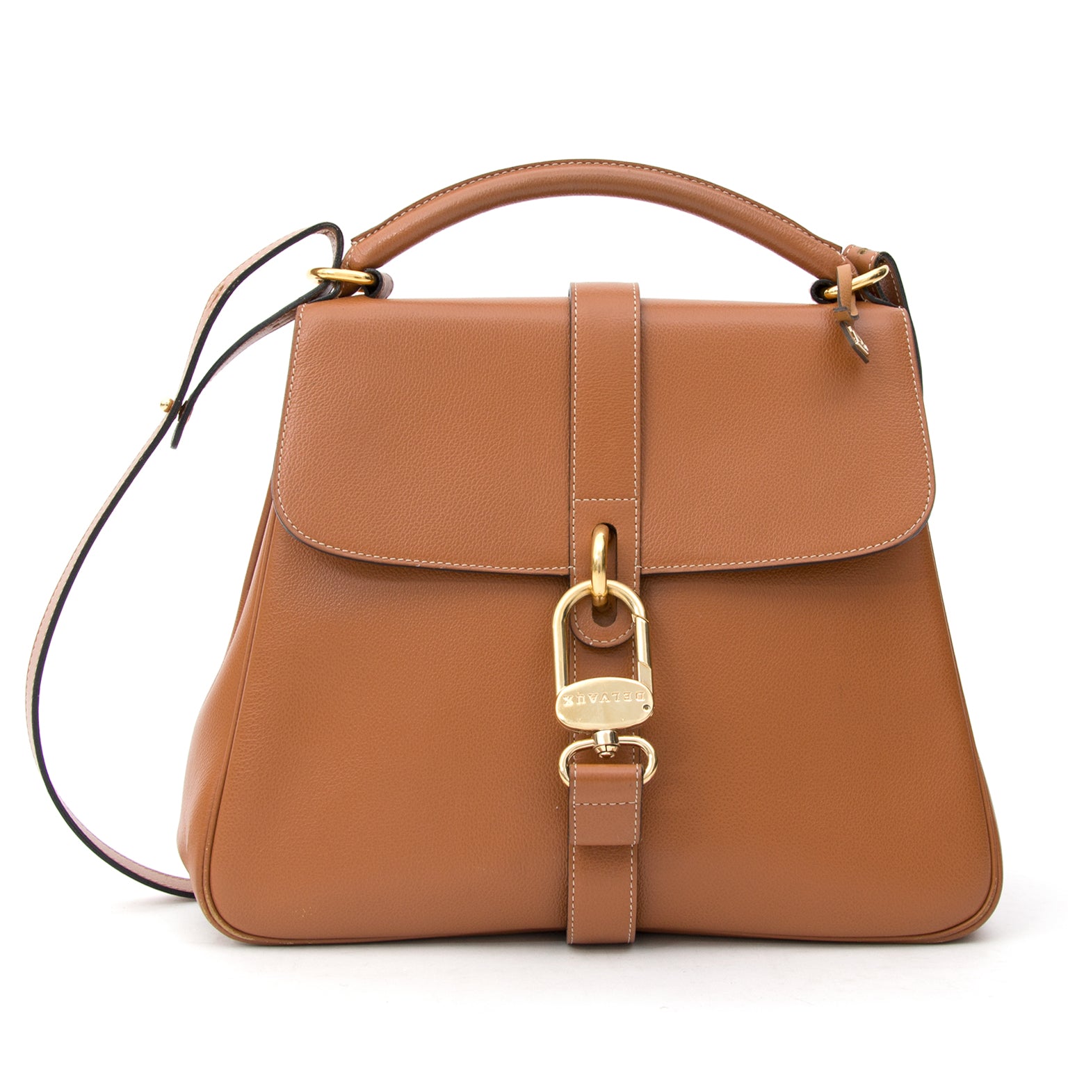 Delvaux Cognac 'Gin Fizz' Jumping Bag