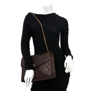 Chanel Vintage Brown Lambskin flap bag Shoulder Bag