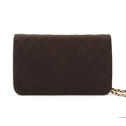 Chanel Brown Quilted Fabric Flap Bag achete en ligne accessoire authentiques chanel sac a main