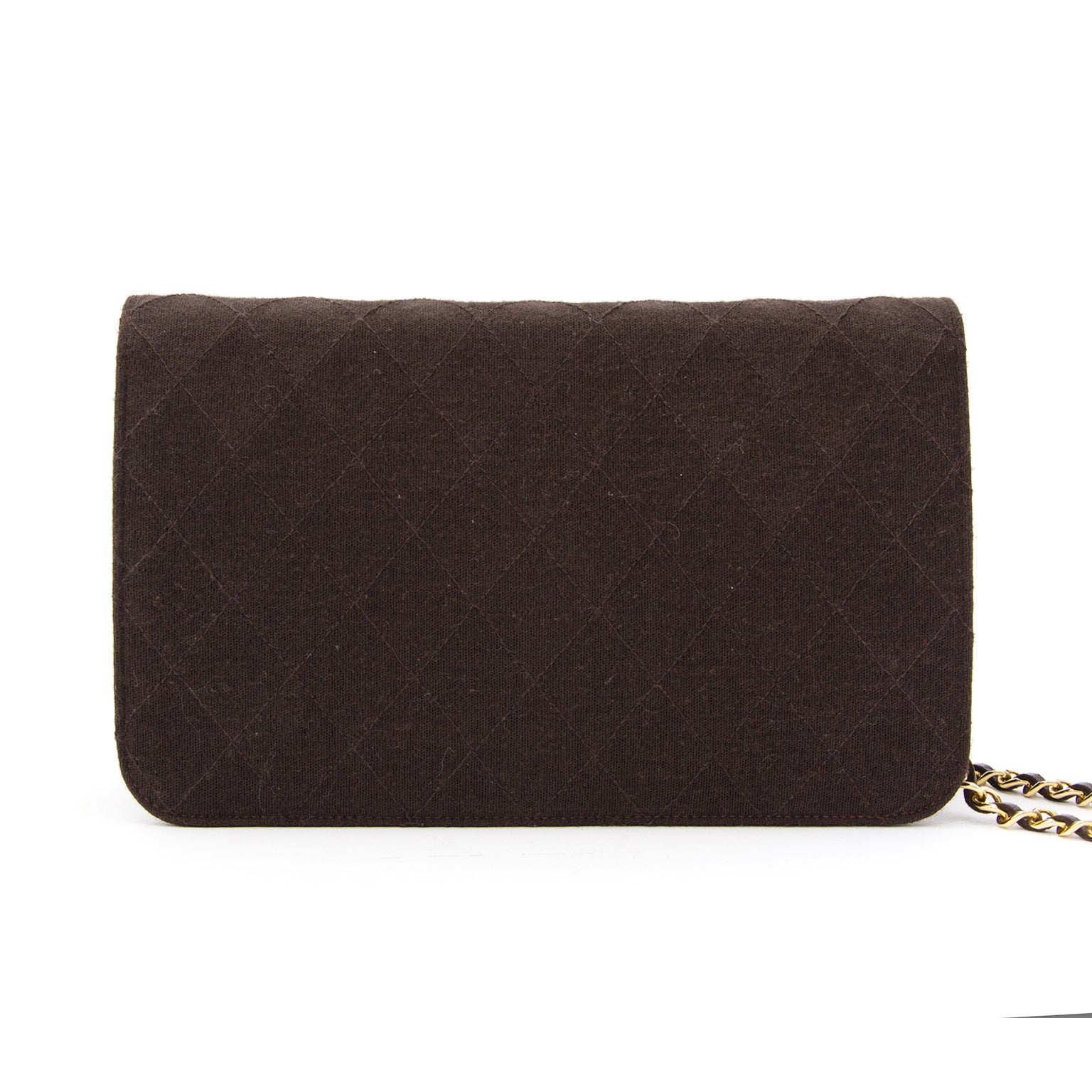 Chanel Brown Quilted Fabric Flap Bag achete en ligne accessoire authentiques chanel sac a main