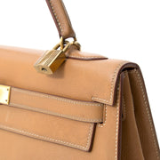Hermès Vintage Kelly 32 Courchevel Gold GHW