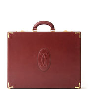 Cartier Vintage Burgundy Briefcase authentic secondhand safe online shopping webshop fashion style LabelLOV Antwerp Belgium high end luxury labels brand designer