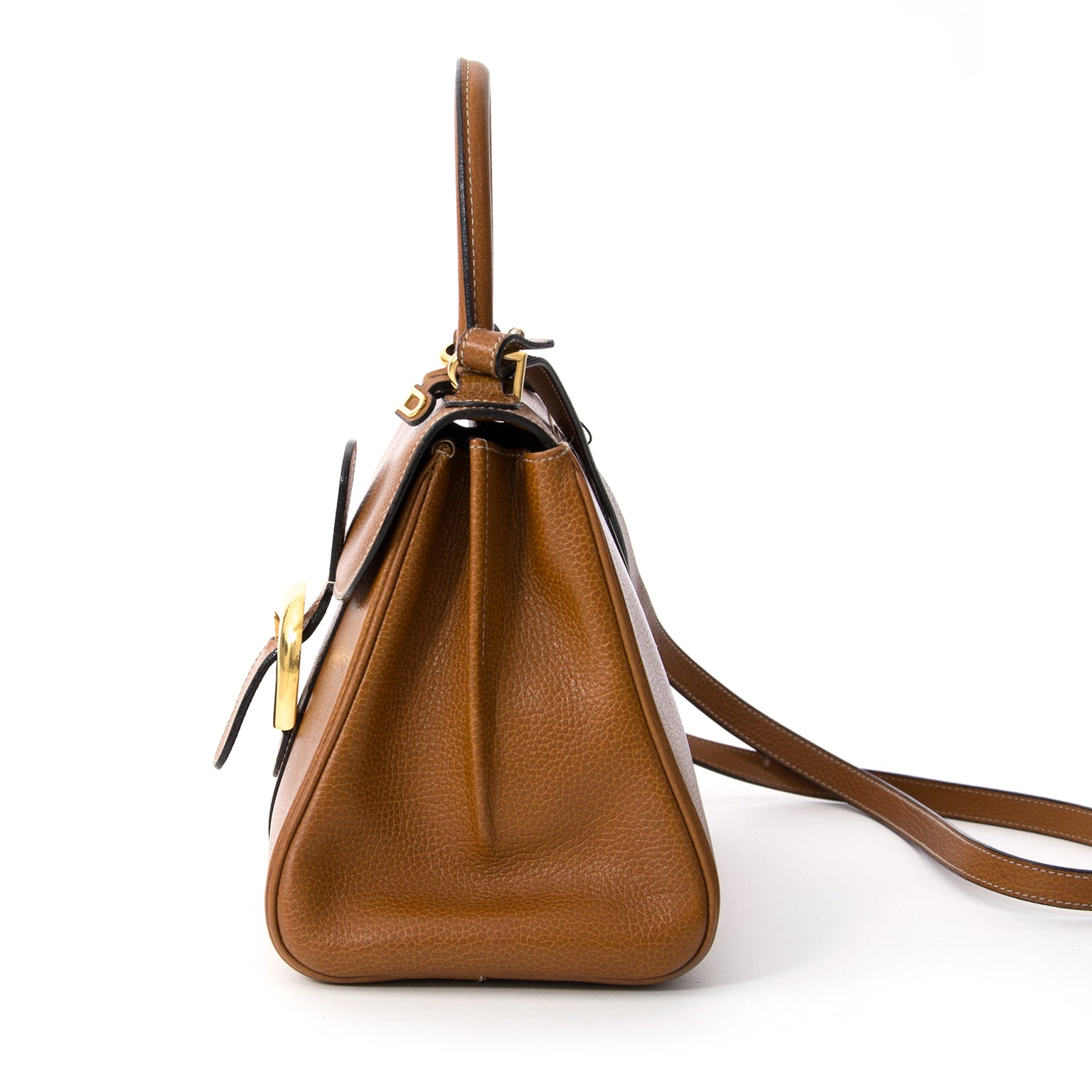 Delvaux Brillant Grained Cognac PM + Strap acheter en ligne seconde main authentic Delvaux brillant pour le meilleur prix site en ligne labellov