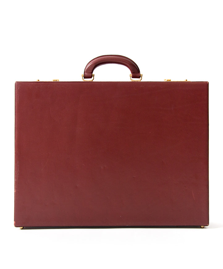 Cartier Vintage Burgundy Briefcase authentic secondhand safe online shopping webshop fashion style LabelLOV Antwerp Belgium high end luxury labels brand designer