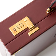 Cartier Vintage Burgundy Briefcase tweedehands authentiek veilig online shoppen winkelen mode stijl LabelLOV Antwerpen België designer ontwerper luxe luxemerken