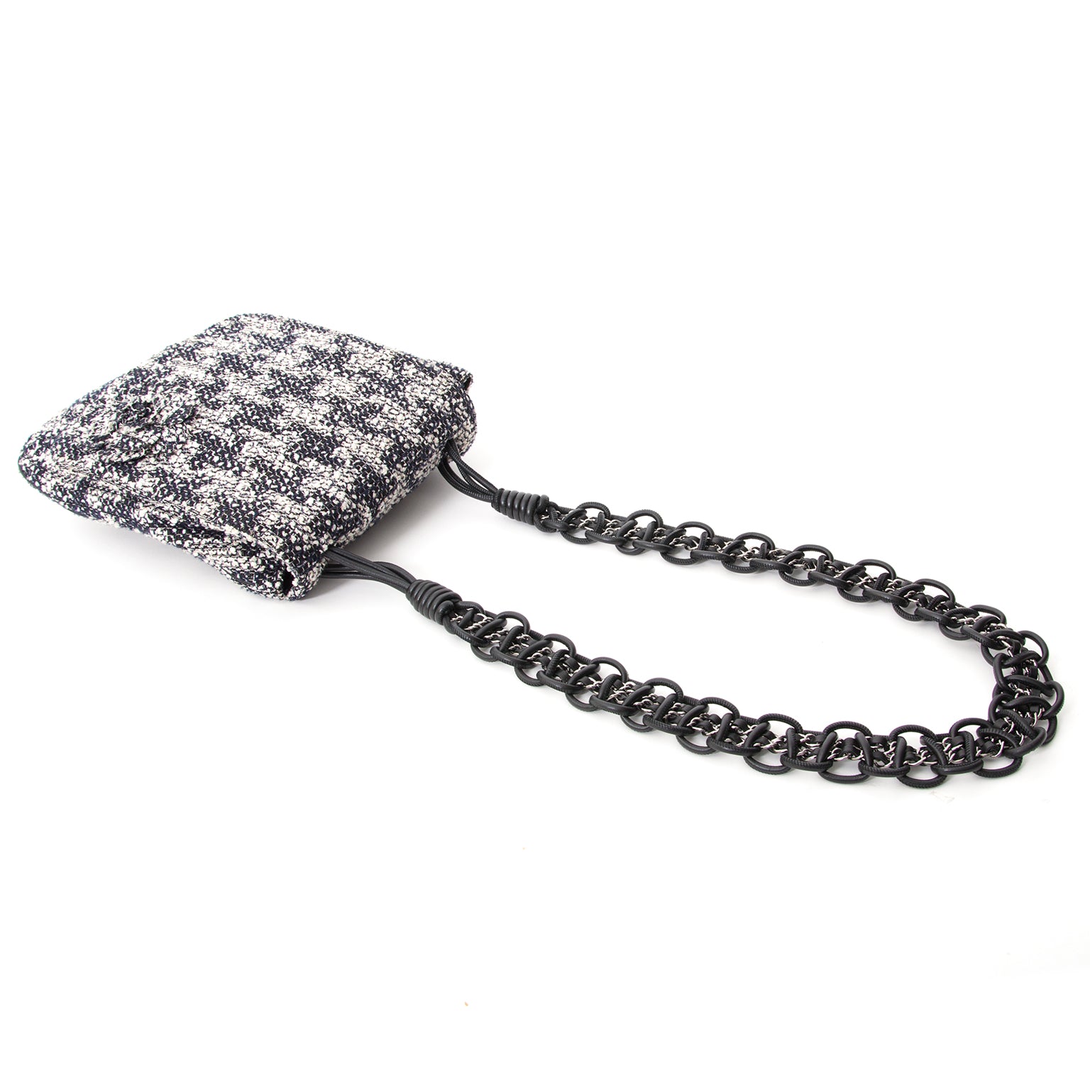 shop safe online secondhand designer chanel Tweed Boucle Messenger Bag